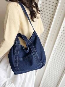 Canvas Casual Minimalist Large-Capacity Single-Shoulder Bag For Commuting And Outings, Lightweight Women's Crossbody Bag - Multicolor - View 10