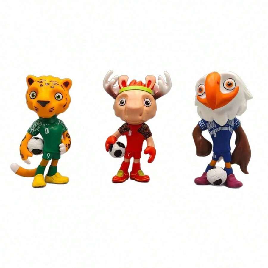2026 World Cup Mascot Figurine 1PC, Football Goalkeeper Statue Decor, Collectible Soccer Souvenir For Canadian Fans, World Cup Memorabilia For Home Office Shelf, Sports Fan Figurine Collection Gift - 白頭鷹+豹+駱駝 - 查看 1
