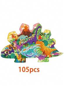 3-14岁儿童动物纸质拼图，配有肩带收纳袋，恐龙/鲸鱼/宇航员系列益智拼图，培养专注力和智力，适合男孩/女孩作为圣诞礼物、玩具、圣诞袜填充物、返校礼物 - 多元 - 查看 17