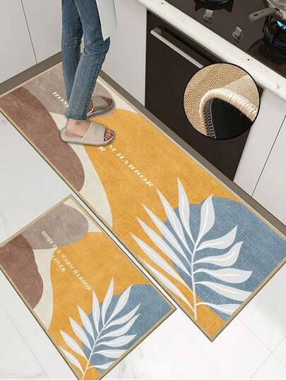 3.5mm Thick Soft Rubber Linen Kitchen Mat, Modern Minimalist Healing Style Kitchen Absorbent Rug, Edged Carpet To Prevent Peeling, Water-Absorbent And Easy To Clean Mat, Linen Surface, Sponge Middle Layer, Rubber Bottom, Suitable For Kitchen Rugs, Kitchen Decor, Wedding Decor, Home Decor, Bathroom Mats, Entryway Mats, Laundry Room Mats, Hallway Carpets, Living Room Mats, Etc.