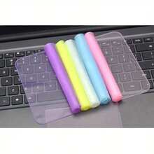 Ultra-Thin Silicone Keyboard Cover, Specially Designed For 15 To 17-Inch Laptops, Available In Purple, Pink And Blue. Yellow Universal Silicone Laptop Keyboard Cover. - 粉紅色 15-17 英寸 - 查看 3