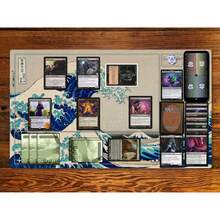 1张《浪潮之战》主题游戏垫，采用魔法区域布局，适用于EDH和指挥官赛制 - 理想的情人节礼物 - 鼠標墊 - 查看 4