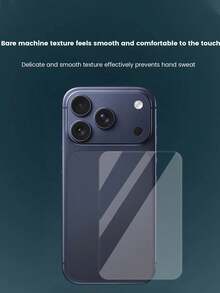 1pc 17 Pro/17 Pro Max Scratch-Resistant Transparent Film, Device Protective Back Film + High-Definition TPU Ultra-Thin Fiber Glass Base Film, Lens Hollow Base Protection 1pc Set - Clear - View 8