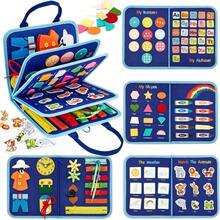 Travel-Ready Dinosaur Busy Book, Educational Sensory Toy For Toddlers, Dinosaur-Themed Busy Board For Toddlers, Sensory Toy For Life Skills Learning, Perfect Birthday/Halloween/Christmas Gift For Boys & Girls - Royal Blue - View 9
