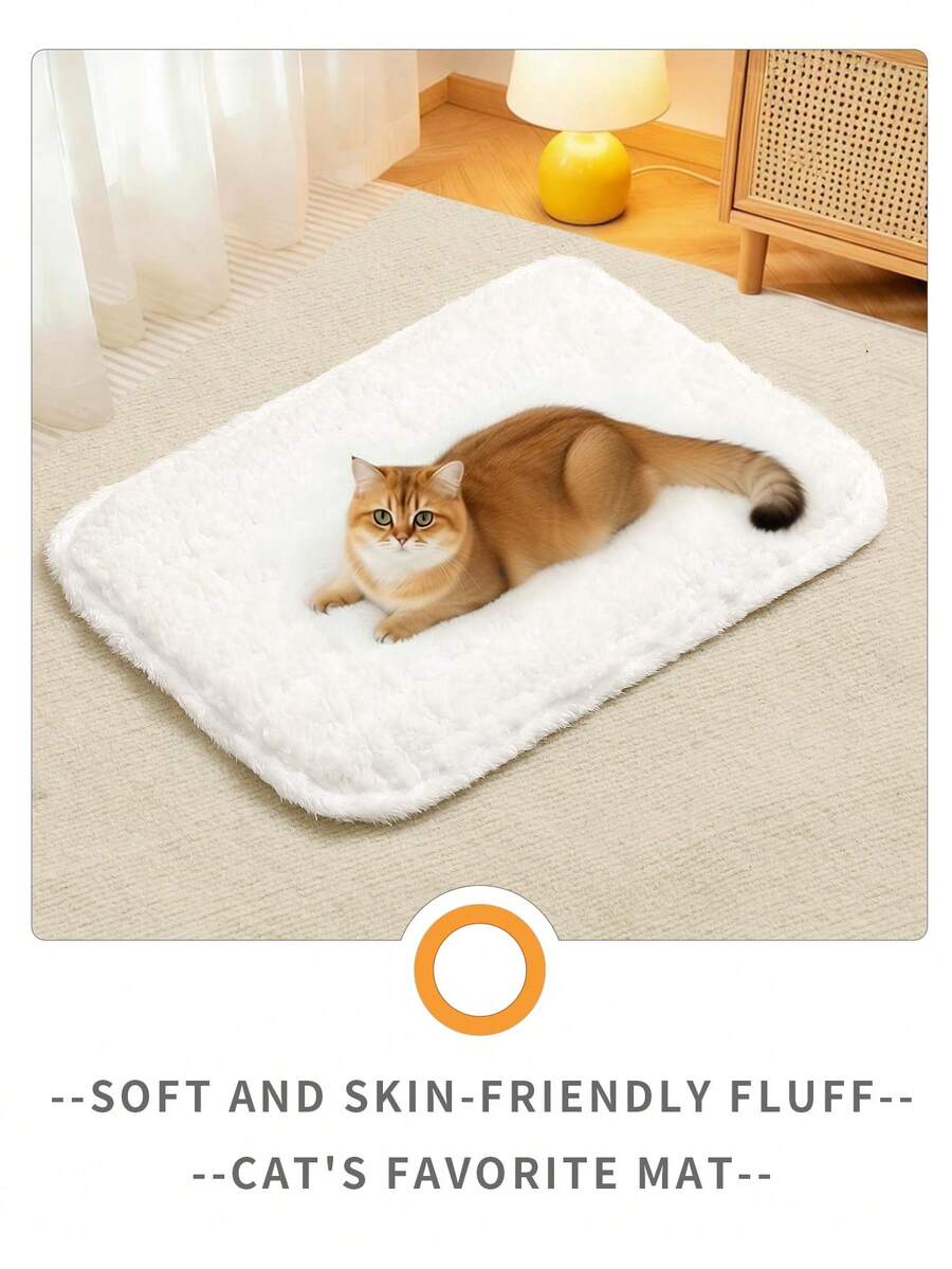 双面毛绒宠物垫，柔软垫子，适用于狗床、猫床，也适合猫和小型犬 - 彩色 - 查看 1