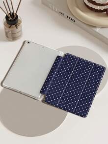 深蓝色波点保护套，兼容 iPad Air 4/5（10.9 英寸）、iPad 7/8/9（10.2 英寸）、第十代 iPad，内置笔袋，支持自动睡眠/唤醒功能，兼容三星 Tab S6（10.4 英寸）、Tab A9（11 英寸）、Kindle Paperwhite（第十二代，2024 年款），闪亮风格保护套，情人节、新年礼物之选。 - 彩色 - 查看 6