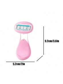 Women's Portable 4-Layer Razor - With Storage Box And Moisturizing Soap Blades - Multicolor - View 8
