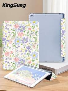 Kingsung Ốp lưng máy tính bảng họa tiết hoa nhỏ xinh xắn, tương thích với iPad 9.7/10.2/10.5/10.9/12.9/Pro 11, thế hệ thứ 10, Galaxy Tab S6 Lite 10.4 inch, Kindle Paperwhite thế hệ thứ 12 2024, Kindle (thế hệ thứ 11) phiên bản 2022, Kobo Clara Color. Chất liệu mềm mại, chống rơi vỡ, chân đế thông minh/tự động bật/tắt màn hình. - Nhiều màu - Xem 3