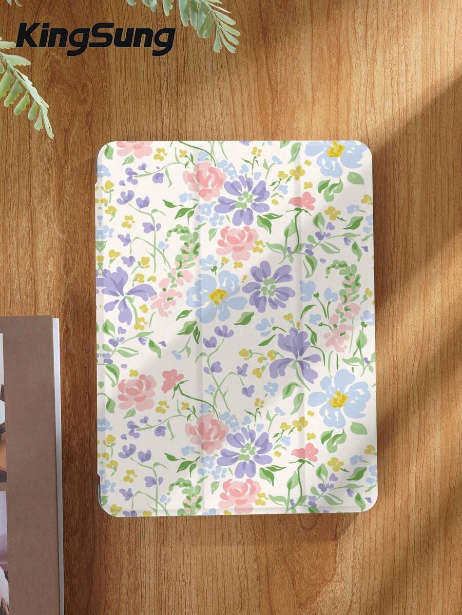 Kingsung Ốp lưng máy tính bảng họa tiết hoa nhỏ xinh xắn, tương thích với iPad 9.7/10.2/10.5/10.9/12.9/Pro 11, thế hệ thứ 10, Galaxy Tab S6 Lite 10.4 inch, Kindle Paperwhite thế hệ thứ 12 2024, Kindle (thế hệ thứ 11) phiên bản 2022, Kobo Clara Color. Chất liệu mềm mại, chống rơi vỡ, chân đế thông minh/tự động bật/tắt màn hình.