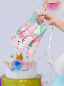 50个独角兽礼品袋，独角兽生日派对礼品包装袋，生日礼品袋，派对袋，生日礼品包装用品，生日派对用品，生日装饰，生日礼品填充袋，塑料袋，一周岁生日派对用品，派对礼物，生日快乐，宝宝派对装饰，生日装饰品 - 彩色 - 查看 9