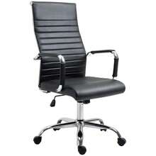 Ergonomic Executive Chair With Tilt Function, Height Adjustable, Upholstered In Faux Leather And Foam, Black - Black - View 9