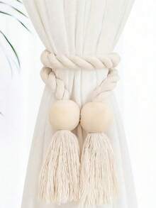 磁性窗帘绑带，波西米亚风流苏窗帘扣，用于固定窗帘和室内装饰，可调节窗帘扣，耐用悬挂式窗帘固定器，男女通用，适用于家庭、卧室、办公室、阳台等场所，装饰性流苏窗帘扣，家居装饰配件，房间装饰 - 彩色 - 查看 11