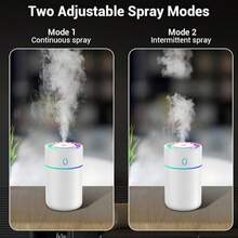 1pc Colorful Mini Humidifier, Two-In-One Smart Car Humidifier And Aroma Lamp, USB Powered, Equipped With Seven-Color Ambient Light, Car Air Freshener, Portable Essential Oil Diffuser, Suitable For Various Occasions. - Multicolor - View 9