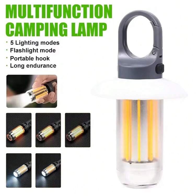 1pc Dual Light Source Multi-Function Camping Lamp, 2-In-1 Camping Tent Light & Outdoor Portable Flashlight - Camping Lights - View 10