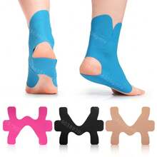 2pcs Pre-Cut Elastic Exercise Ankle Tape Stretching Stable Support Ankle Protector Muscle Patch Breathable Sports Bandage Prevent Sprains - Multicolor - View 7