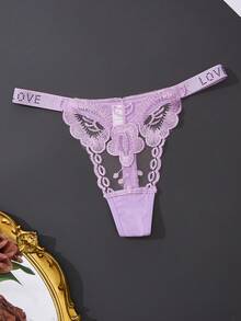 4-Piece Women's Sexy Lace Thong Set: Simple, Comfortable, Soft, And Skin-Friendly Underwear - Multicolor - View 4