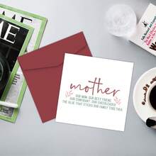 1pc Funny Mother's Day Greeting Card With Envelope, Our Mom Our Best Friend Card, Mom Birthday Card, Mother's Day Gift From Daughter Son, Birthday Gift For Mom, Thank You Card - A - View 4