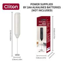 CLITON 電動牛奶起泡器 6色（黑色、白色、藍色、綠色、粉色、紅色），3款選擇：單件、塑膠、不鏽鋼，簡約設計，AA電池供電（不含電池），靜音便攜攪拌器，適用咖啡、廚房，聖誕節與婚禮禮物 - 彩色 - 查看 16