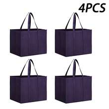 8pcs Large 9.25-Gallon Black Non-Woven Tote Bags With Durable Handles - A Multifunctional Storage Solution For Shopping, Travel, And Car Organization, Reusable Shopping Bags Large-Capacity Waterproof Supermarket Shopping Bag Portable Non-Woven Bag For Retail Stores Boutique And Supermarkets - Nhiều màu - Xem 18