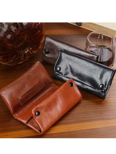 tobacco pouch wallet PU Leather Holder Organizer Case Purse Bag Fine selected leather quality Leather Tobacco Pouch, Handmade Rolling