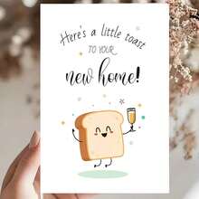 1pc New Home Card, Creative Housewarming Greeting Card With Envelope, Interesting Paper, New Apartment Card, Congratulations New House Card, Housewarming Gift - Multicolor - View 3