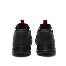 Adidas 阿迪達斯一腳蹬男女同款運動舒適休閒鞋 - 黑色/紅色 - 查看 5