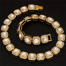 2pcs Luxury Hip Hop Pet Cuban Chain, Dog Rhinestone Necklace, Pet Alloy Collar Accessories, Hip Hop Style Decor, Suitable For Daily Wear And Parties - Multicolor - View 7