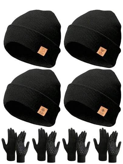 男女通用冬季无檐帽针织帽，翻边帽，男女户外加厚翻边针织帽，男女通用冬季帽，无檐帽，男女通用翻边冬季帽，纯色保暖无檐帽