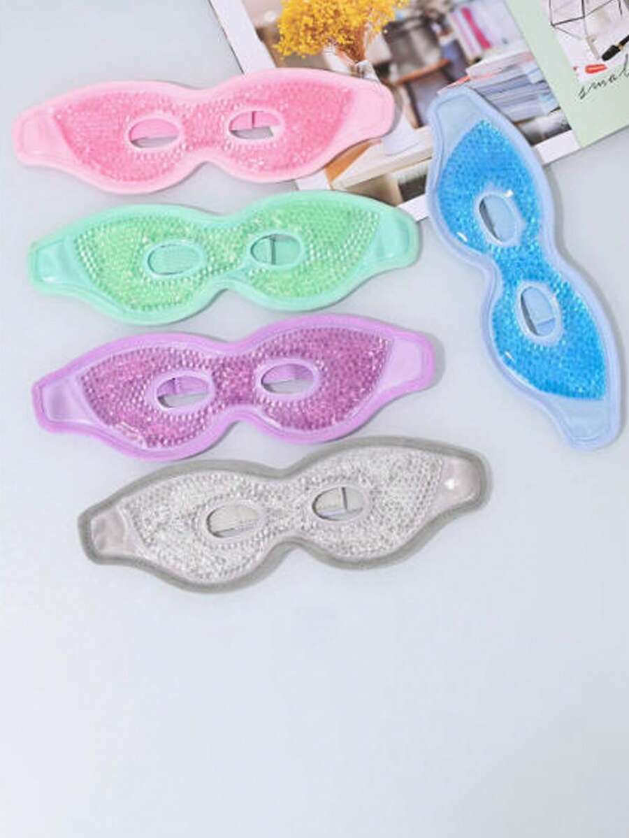 1/2 piezas Máscara de ojos de gel hueca, máscara de ojos para compresas frías/calientes, material suave apto para viajes y descanso