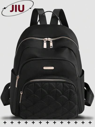 Anti-Theft Casual Rhombus Nylon Backpack; Multifunctional Fashion Everyday Bag; Multi-Pocket Lightweight Travel Bag; Large Capacity Minimalist School Backpack; Convenient Bookbag, Suitable For Students, Nurses, Teachers, Business Professionals, Travel, Commuting, Shopping, Office, Dating, Hiking, Training, Work, Birthday Gift, Holiday Gift