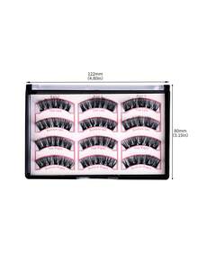 MAANGE 3 Pairs Magnetic Natural False Eyelashes ,Reusable Natural Manga Eyelashes,Natural Manga Lashes Cat-Eye Fluff Wispy Soft Lashes Fake Eyelashes False Eyelashes Strip,Natural Soft Eyelash Crisscross Wispy Fluff Lashes,Naturally Slender, Curled And Enlarged Eyes,For Women To Use Travel, Party,Natural Eye Lashes,Girl Day Gift ﻿ - Black - View 7