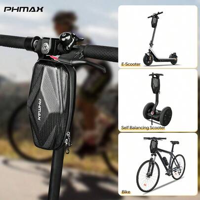  PHMAX Scooter Bag, Bicycle Storage Bag, Bicycle Handlebar Bag, Folding Bike Bag, Motorcycle Scooter Front Hanging Bag, Large 2L, Suitable For Electric Scooter/Bicycle/Motorcycle