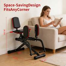 Hip Abductor/Adductor Machine For Home Gym, Free Bonus Resistance Band Included, Hip Trainer, Adjustable Glute Machine, Inner Thigh Exercise Equipment, Buttocks Lifting & Shaping Glute Training Machine (Suitable For Women/Sedentary People/Office Workers/Postpartum Recovery) - 黑色 - 查看 7