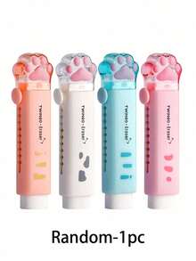 猫爪便签本，可爱便利贴，高品质可重复使用便签本，卡通动物橡皮擦，创意迷你橡皮擦，学习文具礼品，可伸缩橡皮擦，不易碎的滑动橡皮擦 - 均碼 - 查看 12