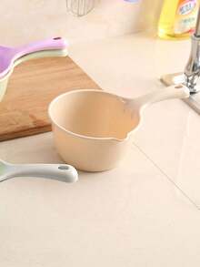 1pc Long Handle Water Scoop For Water Fights, Hair Washing, Rinsing, Bathing, Kitchen Use, Thick Plastic Water Ladle - Multicolor - View 2