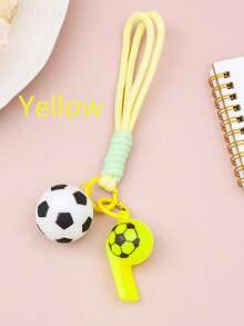 1pc Cartoon Football Keychain, World Cup Souvenir, Backpack Pendant, Unisex Car Key Chain Gift - Multicolor - View 5