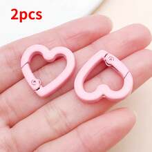 2pcs 21x22mm Mixed Heart Shaped Metal Findings DIY Bracelet Necklace Earring Components For Crafts Jewelry Making Supplies - Multicolor - View 22
