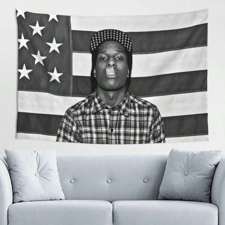 1pc Asap Rocky Wall-Mounted Picture Frame, Home Decoration, Bedroom, Living Room, Dormitory Decoration, Unique Gift Idea - 多彩的 - 查看 7