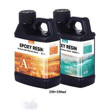 SMI Fine Kit Resin Epoksi Rasio 1:1, Set Resin Transparan Anti-Menguning, Cetakan Pengecoran, Seni Perhiasan DIY - Kuning + Hijau - View 14