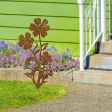 1 Piece Of Rusty Colored Iron Cactus Ground Inserted With Rusty Colored Iron Garden Decoration, Courtyard Flowerpot, Grassland, This Decorative Ground - Cactus - View 7