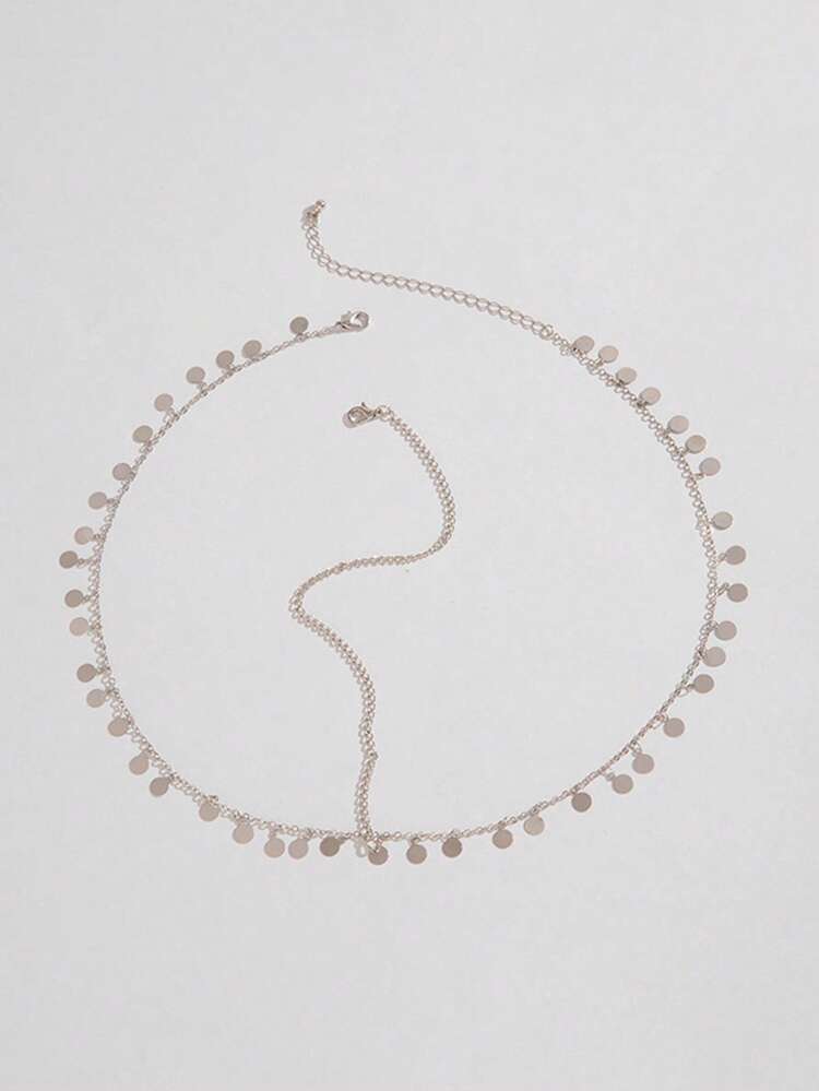 سلسلة من سبائك الفضة على الطراز البوهيمي الأنيق مع قلادة كريستالية. إكسسوار فاخر مناسب للبنات لارتدائه في الحفلات والمناسبات والمناسبات اليومية والمدرسة وما إلى ذلك. - متعدد الألوان - مشاهدة 8