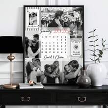 1件个性化情人节礼物（男士款），周年纪念日礼物，周年纪念日帆布模板，可编辑情侣照片拼贴画，浪漫个性化礼物，个性化墙饰，房间装饰品，房间用品，可选相框 - 多色 - 查看 8