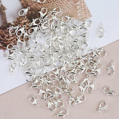 100pcs Zinc Alloy Lobster Clasp, For DIY Jewelry Making Necklace And Bracelet Accessories Connectors