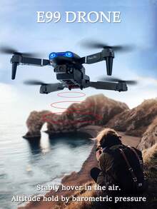 新款E99无人机配备高清双摄像头和定高功能,搭载3.7V 800mAh锂电池,支持一键降落和陀螺仪校准系统,操作简便。这款四轴飞行器无人机适合室内外娱乐,是生日、圣诞节、万圣节、感恩节和开学季的理想礼物。 - 淺灰色 - 查看 5