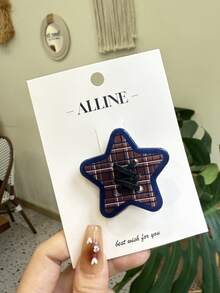 New Star Cute Sweet Duck Clip Plaid Polka Dot Hairpin Twisted Edge Hairclip Simple Girl Hair Accessories - Multicolor - View 9