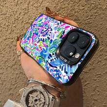 Preppy Coastal Summer Flowers Element-Design Phone Case, Suitable For IPhone Models 16, 15, 14 Pro Max, 13, 12, 11, XR, XS Plus Phone Cases, Made Of TPU Silicone Material, Providing Shock And Drop Protection, With Drop Protection Function, And Has A Very Good Hand Feel. It Is The Most Suitable Gift For Family, Friends, And Loved Ones. - LB22 màu đen - Xem 5