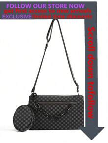 2pcs Embroidered Strap Men's Mini Keychain Pouch Valentine'S Day - Navy Blue - View 2