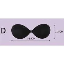 1pc Black Invisible Silicone Bra - Natural Push-Up Bonding - Buckle Design For A Secure Fit - Women's Underwear And Lingerie Accessories - Natural Push-Up Bonding - Push-Up Bras, Invisible Strapless Bras, Breathable And Skin-Friendly Women's Sticky Bras, Reusable Backless Bras For Women's Bras And Bra Accessories - Invisible Push Up For Daily Casual Tops - Valentine's Day - 黑色 - 查看 13