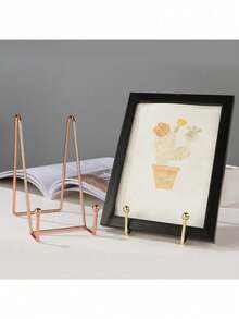 Multi-Function Metal Display Rack - Metal Stand Suitable For Plates, Books, Photo Display - Ideal For Home Decor And Art Display - Multicolor - View 8