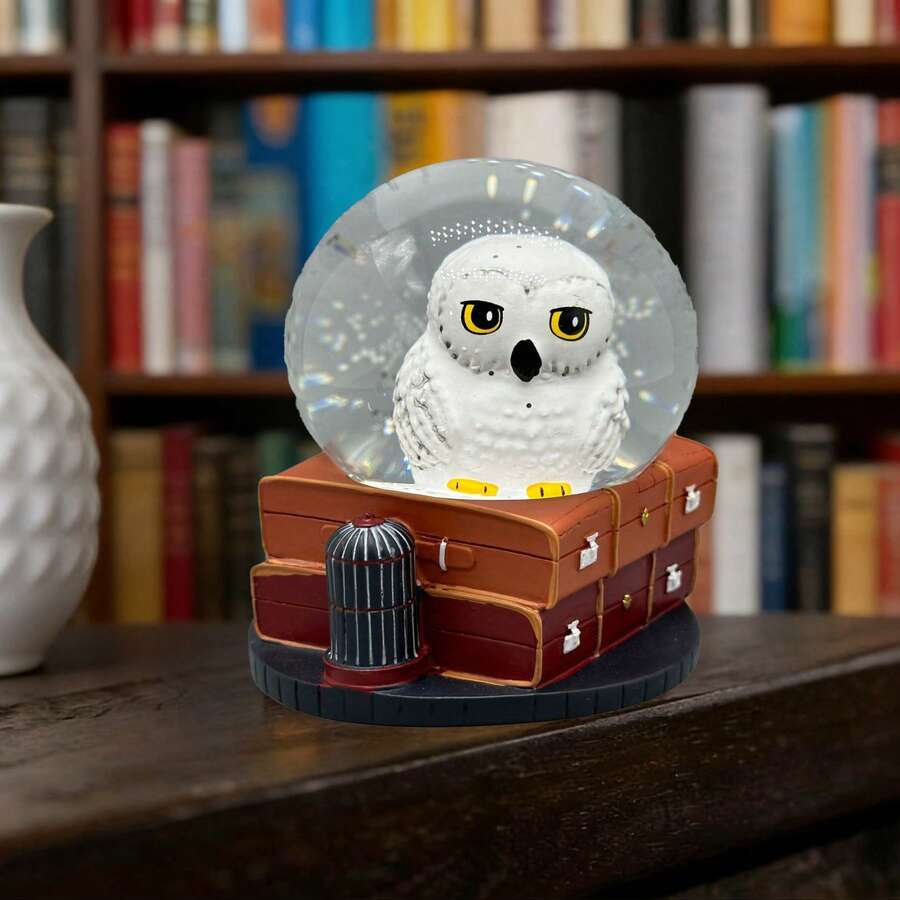 3-Inch Silver Buffalo Harry Potter Hedwig Owl Mini Snow Globe With Rotating White Snowflakes | Collectible Memorabilia Display | 3 Inches High - Multicolor - View 1